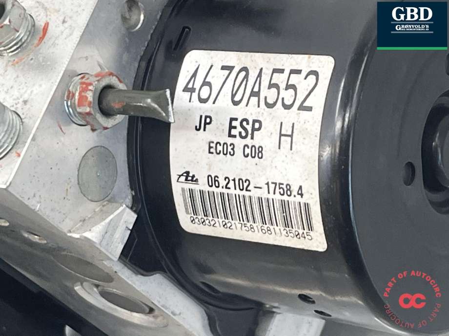 ABS sentral til Mitsubishi Outlander 2010-2012 (Type II, Fase 2) (4670A553|)