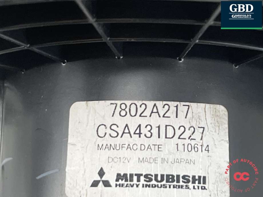 Varmeapparat motor til Mitsubishi Outlander 2010-2012 (Type II, Fase 2)  (7802A217|)