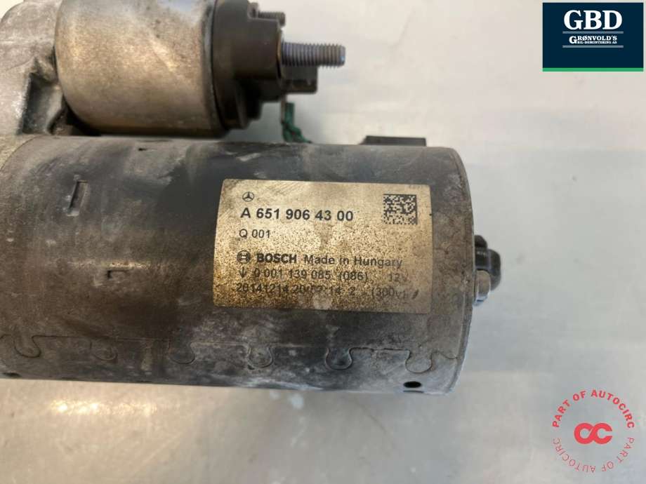 Starter diesel til Mercedes Vito 2014-->> (W447) (W447) (BOSCH|A 651 906 43 00|)