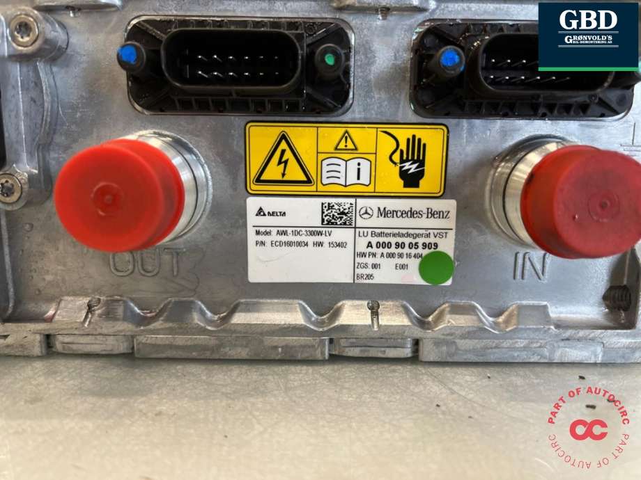 Batterilader (OBC - On Board Charger) til Mercedes C-Klasse 2014-2018 (Fase 1) (W205) (W205) (A 000 900 59 09|A 000 900 11 08|)
