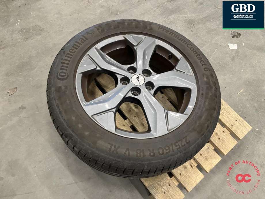 Hjulsett aluminium sommer til Ford Mustang Mach-e 2020-->>  (CONTI PREMUM CONTACT|225-60-18|18X7 ET 47|5|2|30-5MM PROD 4820)