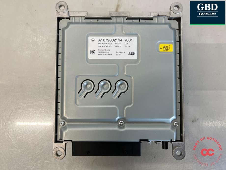 Bilstereo forsterker til Mercedes GLS 2016-->> (Fase 2) (X166) (X166) (A 167 900 82 15|A 167 900 21 14|)