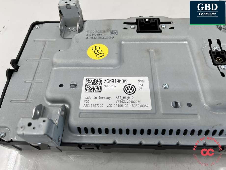 Bilstereo navigasjon til VW e-Golf 2017-2020 (Fase 2)  (5NA 035 020 C|5NA 035 020 CX|)
