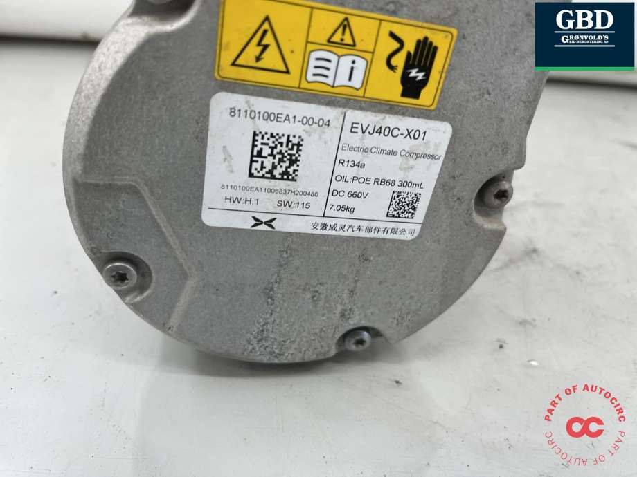 Aircondition kompressor elbil til XPeng G9 2023-->>  (8110100EA1-00-04|)