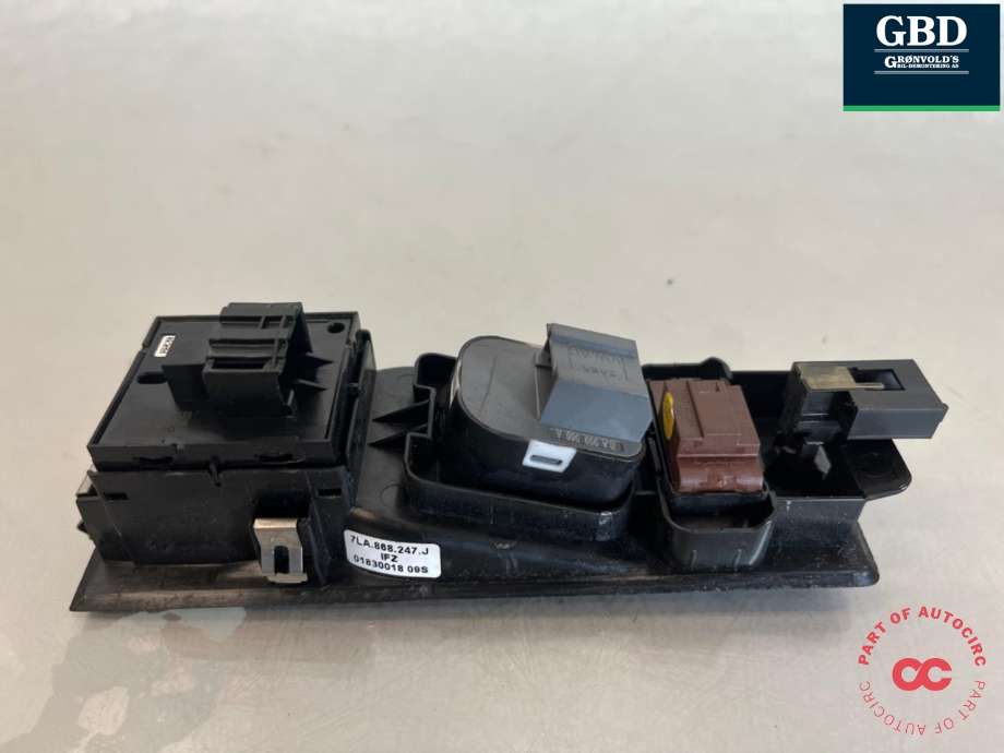 Bryter ruteheis førerdørspanel til VW Transporter / Caravelle 2019-->> (T6.1) (T6.1) (7LA 959 858 B|7LA 959 858 B  WHS|)