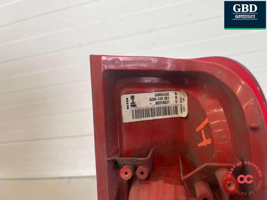 Baklykt høyre til Opel Vivaro A 2006-2014 (93854432|)