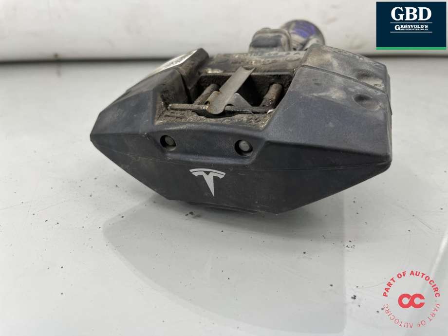 Bremsecaliper høyre bak, elektrisk til Tesla Model S 2013-2016 (Fase 1) (1021250-00-G| 1021250-00-D|1042642-00-C| 1042642-00-B|6006438-00-B| 6006438-00-C| 1007889-00-B)