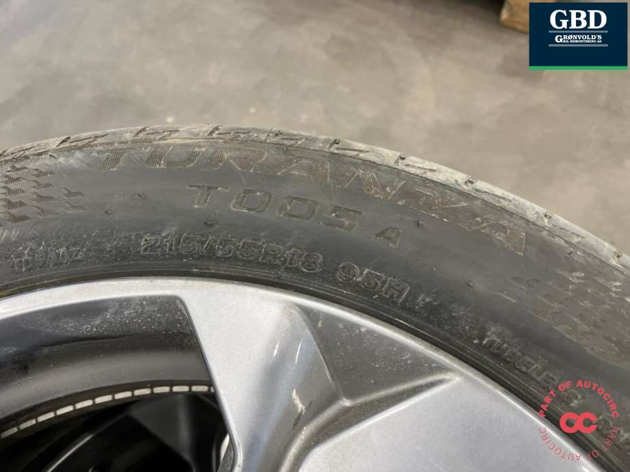 Hjulsett aluminium sommer til Mazda MX-30 2020-->> (BRIDGESTONE|215-55-18|18X7 ET45|PROD 2623 5MM)