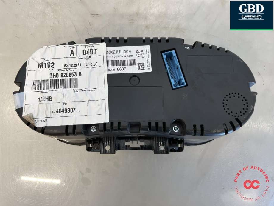 Instrumentpanel til VW Amarok 2010-2016 (Type I, Fase 1)  (2H0 920 863 B|2H0 920 863 BX|)