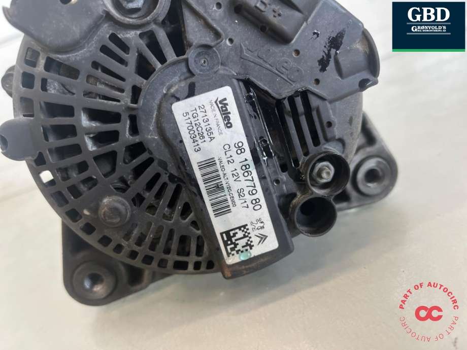 Dynamo til Peugeot 308 2013-2021 (Type II) (98 186 779 80|16 482 321 80|)
