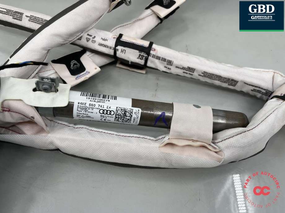 Airbag gardin venstre til Audi e-tron 2018-->> (4KE 880 741 F|4KE 880 741 E|)