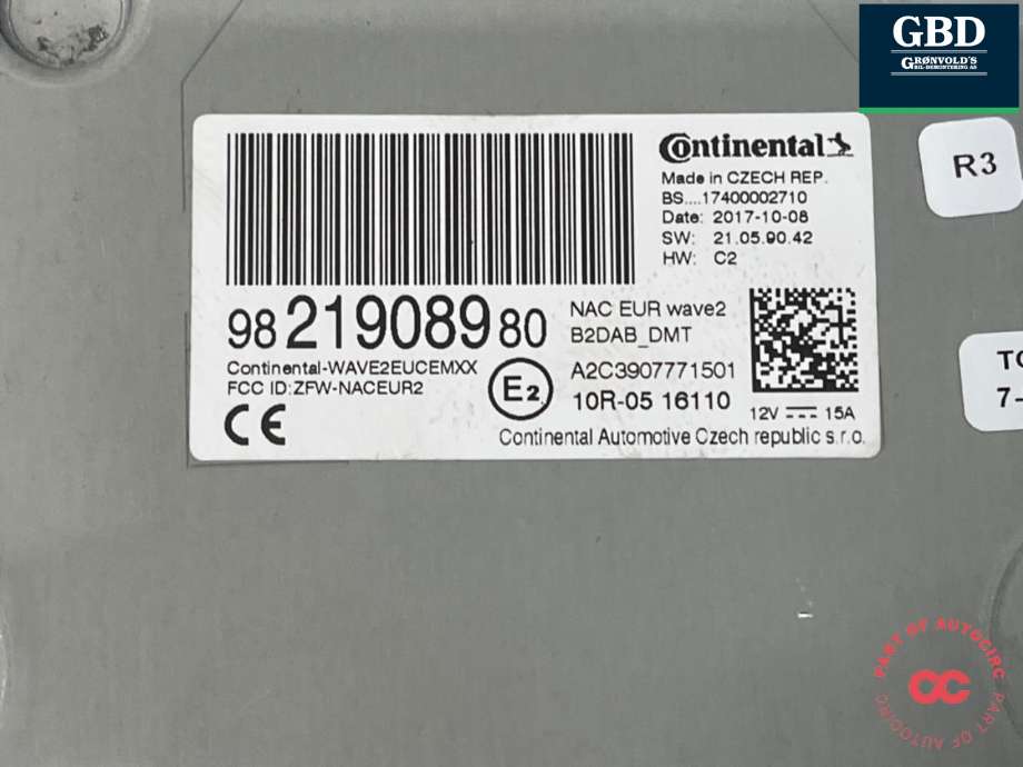 Bilstereo til Opel Grandland X 2017-->>  (|9821908980)