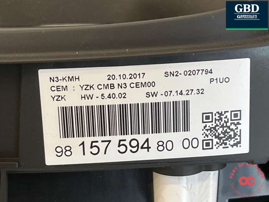 Instrumentpanel til Opel Grandland X 2017-->> (|981575948000)