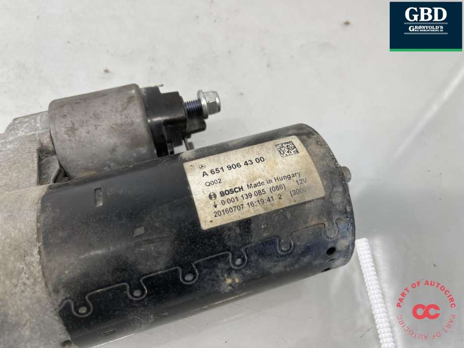 Starter diesel til Mercedes Vito 2014-->> (W447) (W447) (BOSCH|A 651 906 43 00|)