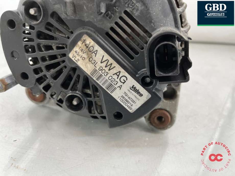 Dynamo diesel til VW Touran 2010-2015 (Type I, Fase 3) (03L 903 023|03L 903 023 X|03L 903 023 AX)