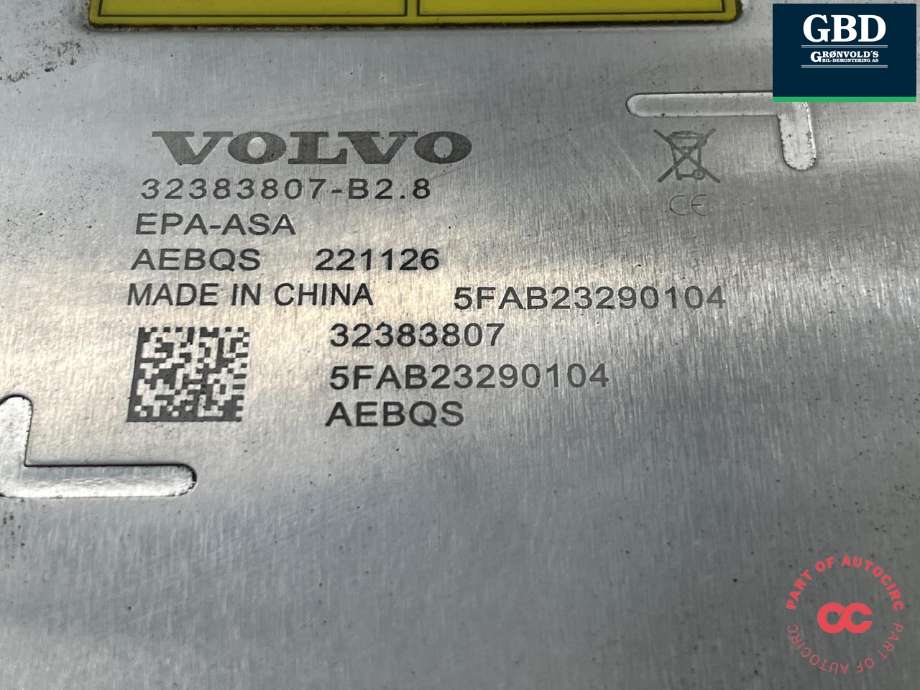Batterilader (OBC - On Board Charger) til Volvo XC40 2018-2024  (36003738|)