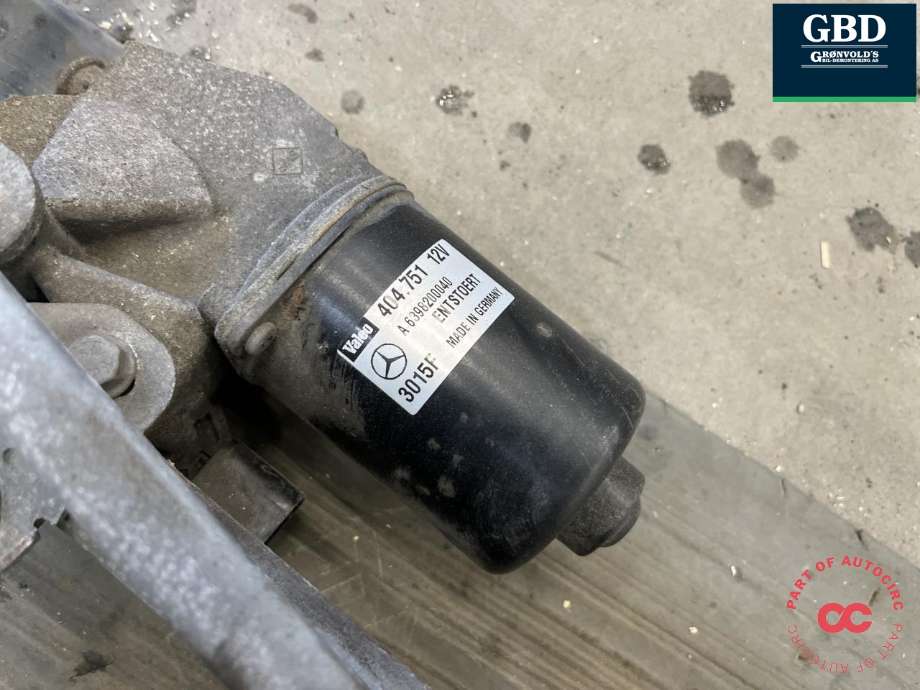Viskermotor frontrute komplett m/overføring til Mercedes Vito/Viano 2004-2010 (Fase 1) (W639) (W639) (A 639 820 01 40|A 639 820 00 40|)
