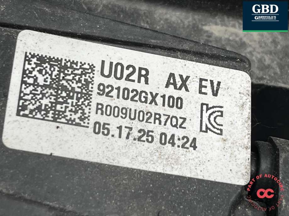Frontlykt høyre full-LED til Hyundai Inster 2025-->>  (92102-GX100|)