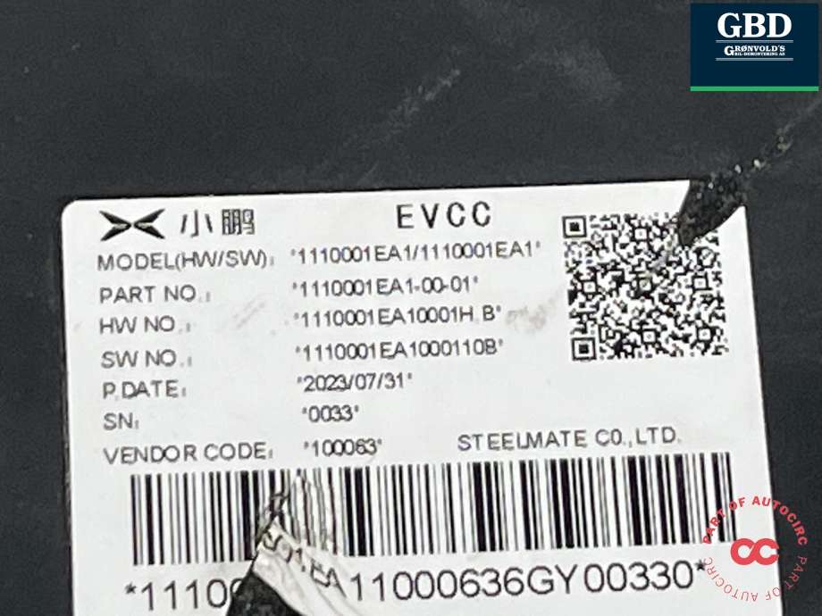 Styreenhet diverse til XPeng G9 2023-->> (1110001EA1-00-01|1110001EA1|)