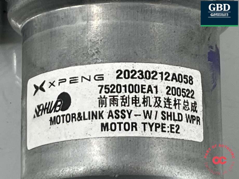 Viskermotor frontrute til XPeng G9 2023-->>  (7520100EA1-00-03|)