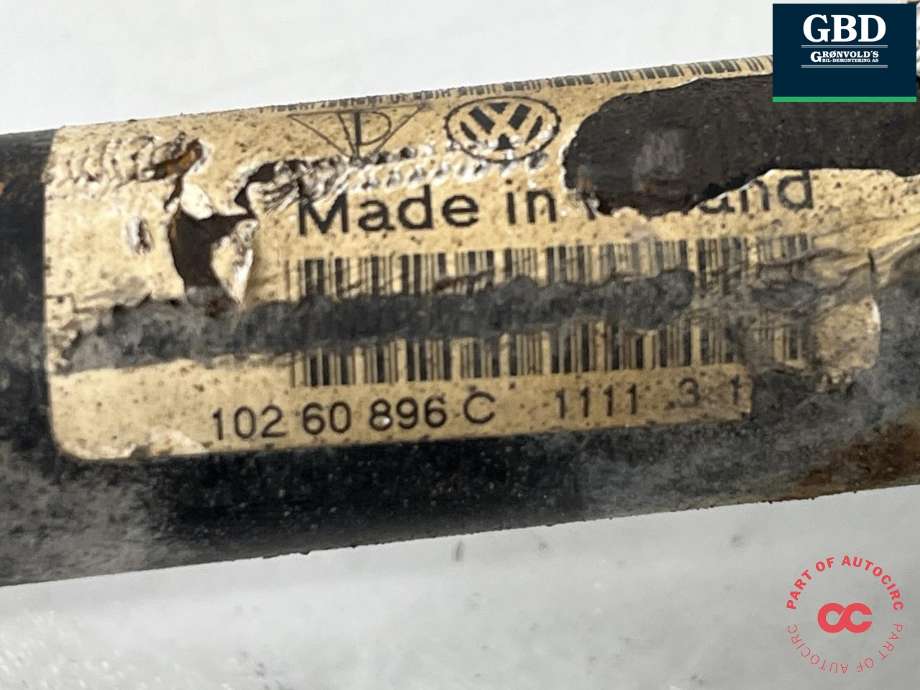 Drivaksel høyre foran, diesel/automat til Audi Q7 2010-2015 (Type I, Fase 2)  (7P0 407 271 C|7P0 407 271 CX|)