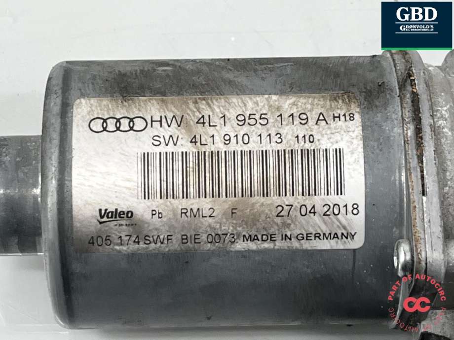Viskermotor frontrute til Audi Q7 2010-2015 (Type I, Fase 2)  (4L1 955 023 F|)
