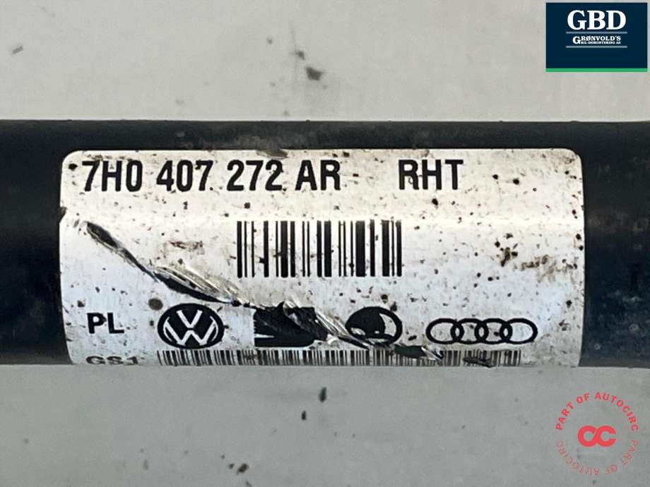 Drivaksel høyre foran, diesel/manuell til VW Transporter / Caravelle 2003-2009 (Fase 1) (T5) (T5) (7H0 407 272 CJ|7H0 407 454 X|)
