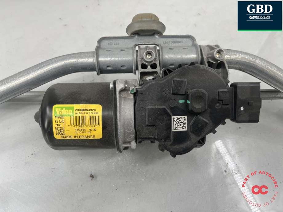 Viskermotor frontrute komplett m/overføring til Peugeot Partner 2019-->> (Type III)  (98 165 588 80|)