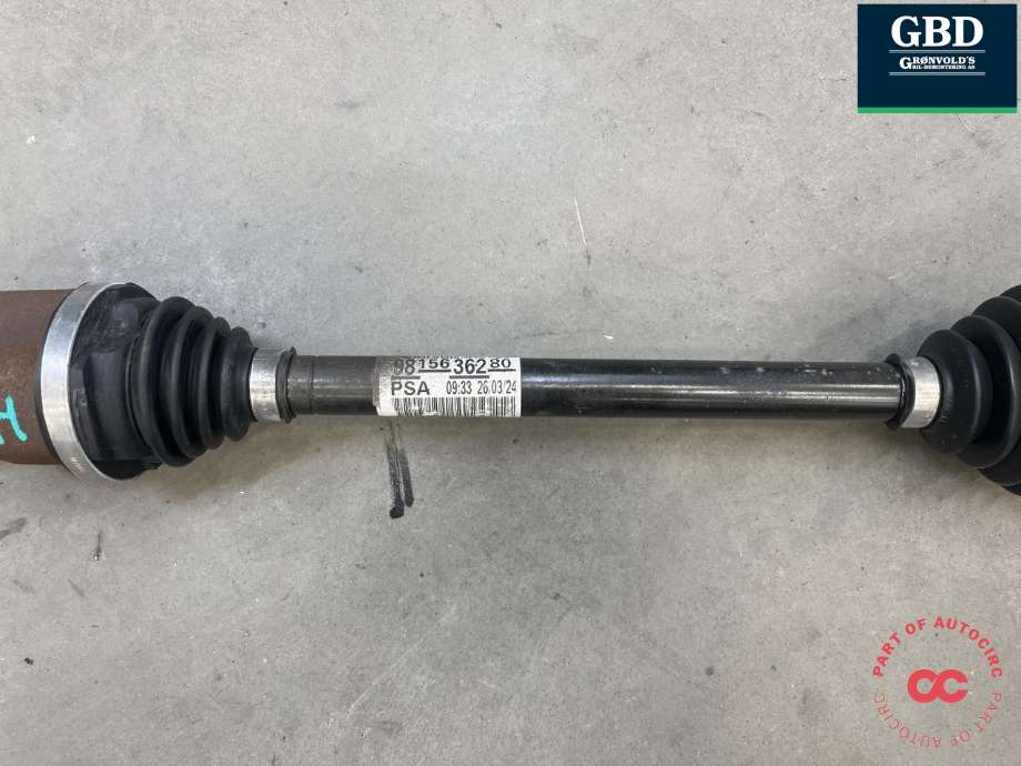 Drivaksel høyre foran, diesel/automat til Peugeot Partner 2019-->> (Type III) (98 156 362 80|16 677 649 80|)