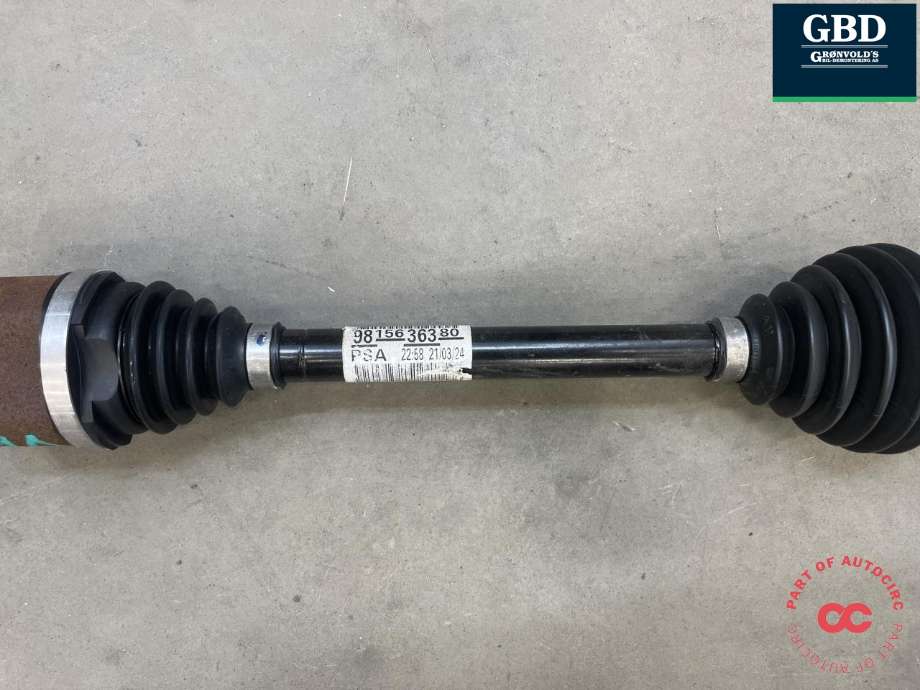 Drivaksel venstre foran, diesel/automat til Peugeot Partner 2019-->> (Type III) (98 156 363 80|16 677 650 80|)