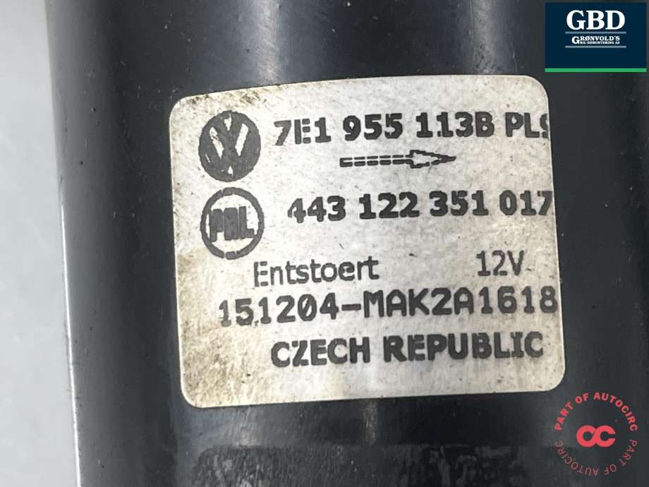 Viskermotor frontrute til VW Transporter / Caravelle 2015-2019 (T6) (T6) (7E1 955 113 G|7E1 955 113 D|)