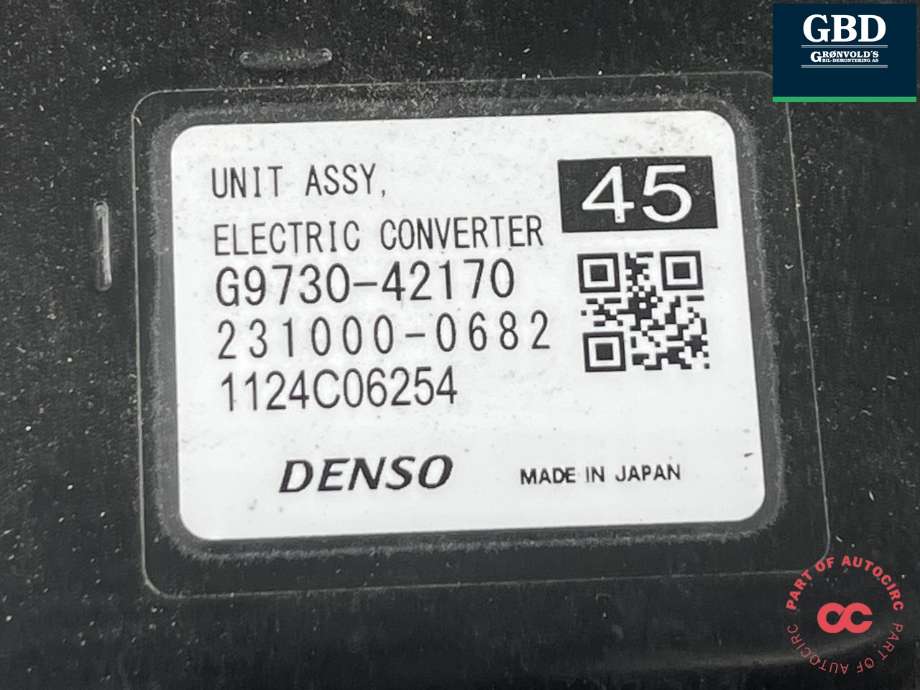 DCDC converter elbil til Toyota bZ4X 2022-->>  (G97A042170|G9730-42170|)