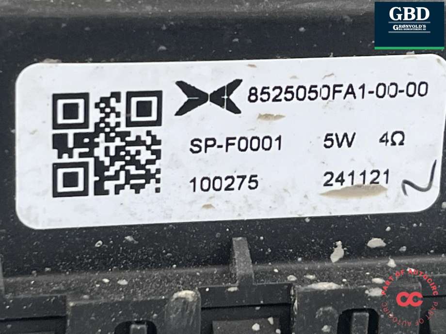 Høyttaler motorlyd, AVAS (Acoustic Vehicle Alerting System) til XPeng G6 2023-->>  (8525050FA1-00-00|)