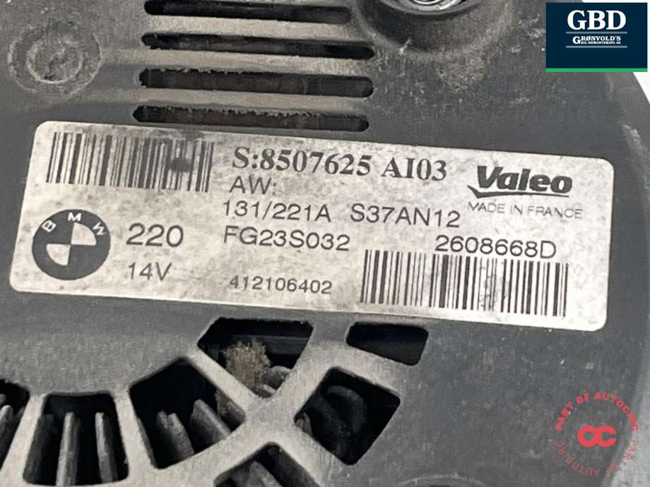 Dynamo diesel til BMW 5-Serie 2010-2017 (F10/F11) (F10/F11) (12 31 8 507 625|)