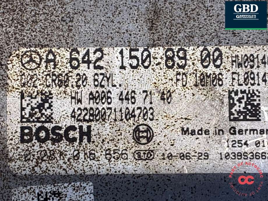 Styreenhet motor til Mercedes R-Klasse 2006-2013 (W251) (W251) (A 642 150 89 00|A 642 150 89 00 80|0 281 016 656)