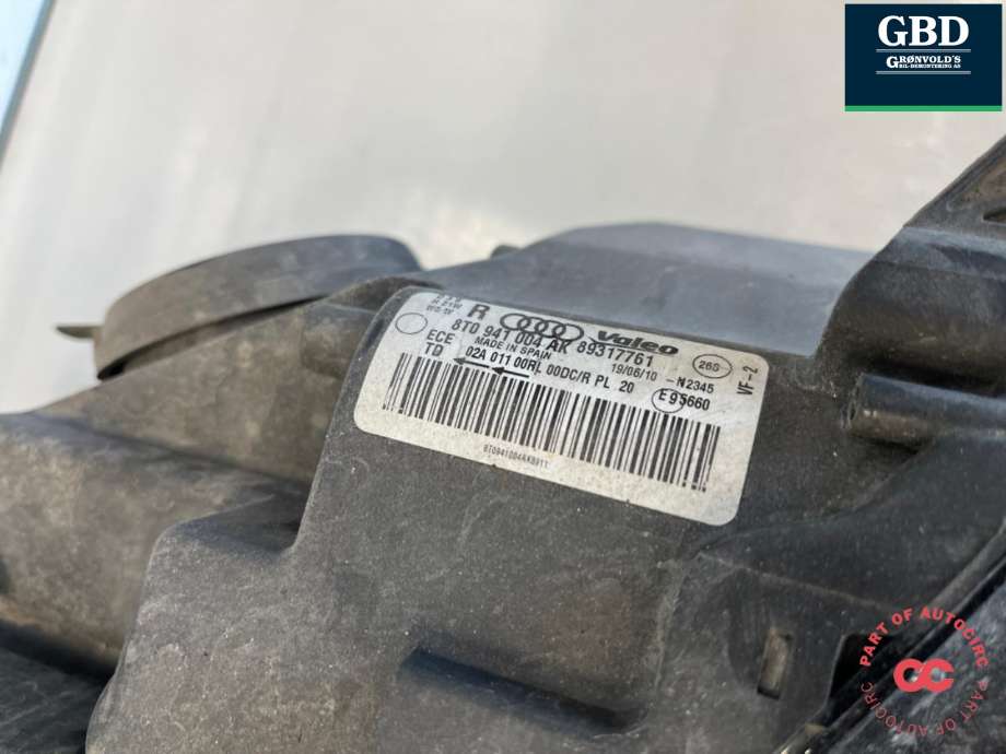 Frontlykt høyre xenon til Audi A5 2007-2016 (Type I)  (8T0 941 030 AK|)