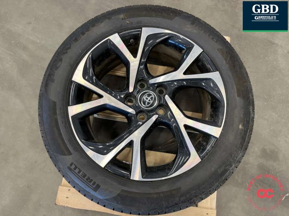 Hjulsett aluminium sommer til Toyota C-HR 2016-->>  (PIRELLI|225-5518|PROD 0125    5|98MM|ET 50)