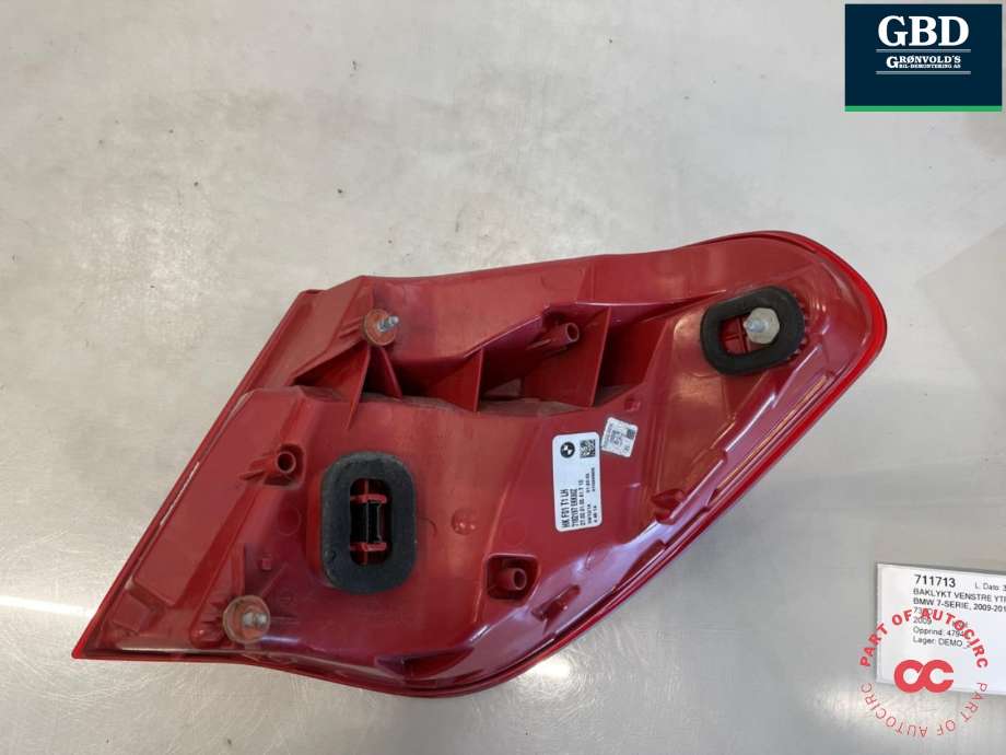 Baklykt venstre ytre til BMW 7-Serie 2009-2015 (F01/F02/F03/F04) (F01/F02/F03/F04) (63 21 7 182 197|)