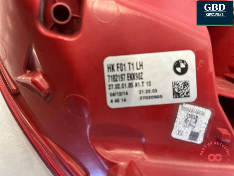 Baklykt venstre ytre til BMW 7-Serie 2009-2015 (F01/F02/F03/F04) (F01/F02/F03/F04) (63 21 7 182 197|)