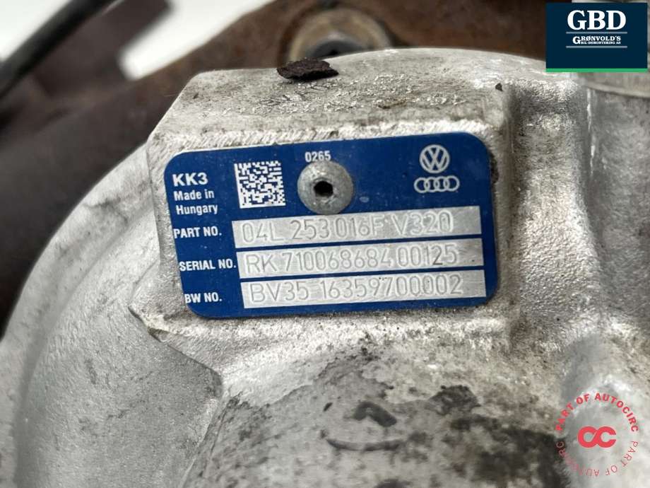 Turbo til VW Passat 2015-2019 (Fase 1) (B8) (B8) (04L 253 020 R|04L 253 016 F|04L 253 016 FX)