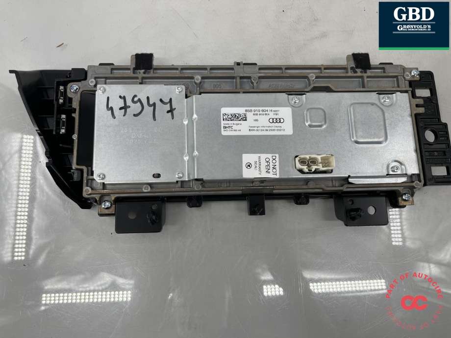 Bilstereo navigasjon skjerm til Audi Q6 e-tron 2024-->> (85B 919 604 H|)