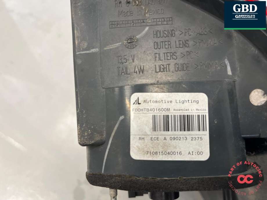 Baklykt høyre ytre til BMW X5 2007-2013 (E70) (E70) (63 21 7 200 818|)