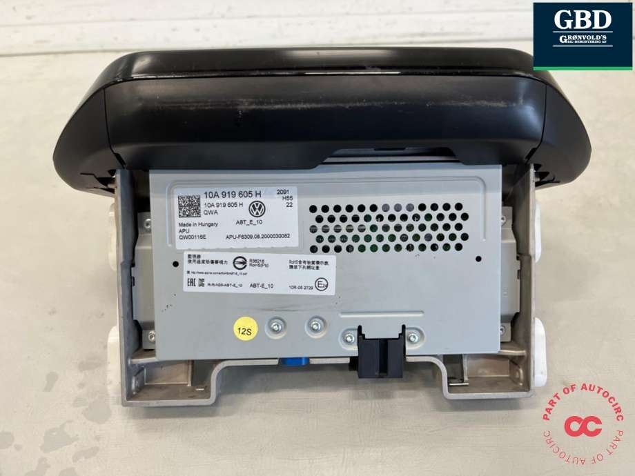 Bilstereo navigasjon skjerm til VW ID.3 2020-->>  (10B 919 605 B|10A919605H|)