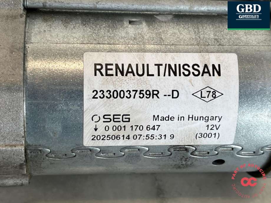 Starter diesel til Mercedes Citan 2021-->> (W420) (W420) (|233003759 RD)