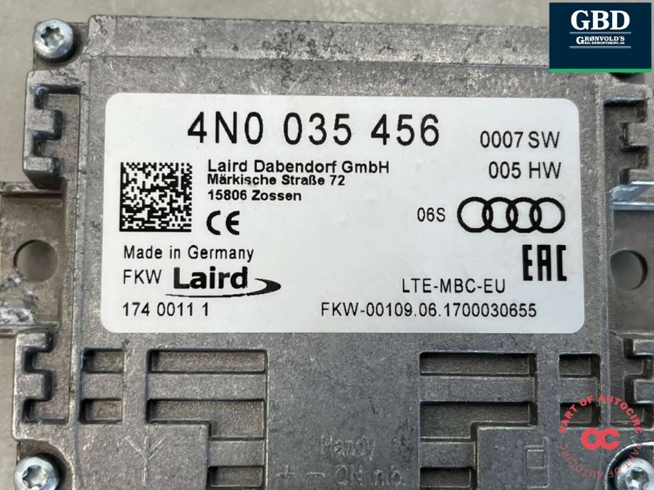 Antenne forsterker til Porsche Panamera 2017-->> (Type II) (971) (971) (|4N0 035 456)