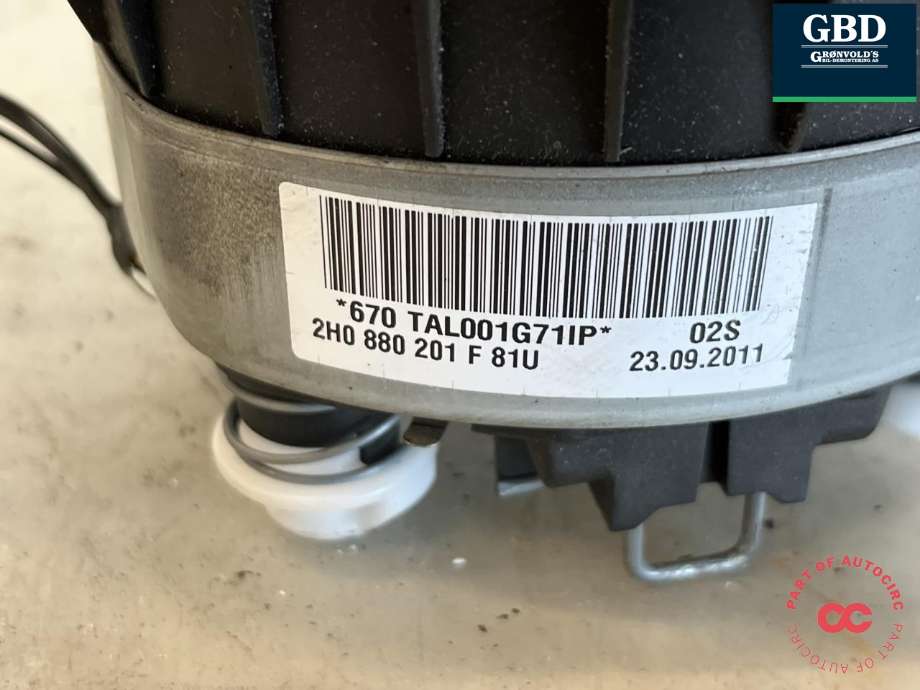 Airbag rattpute til VW Amarok 2010-2016 (Type I, Fase 1)  (2H0 880 201 G|)