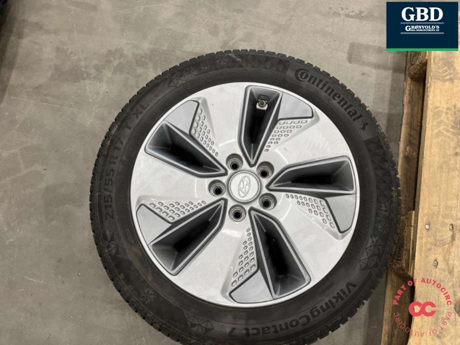 Hjulsett aluminium vinter til Hyundai Kona 2017-2021 (Type I, Fase 1)  (CON|215/55R17|PROD 01/20     6|MM|7.0JX17  ET50)