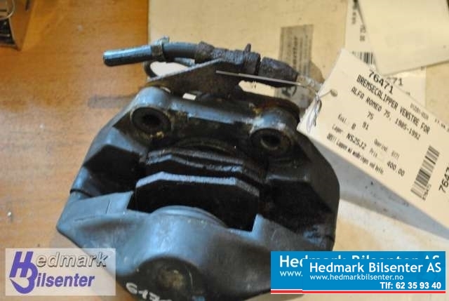 Bremsecaliper venstre foran til Alfa Romeo 75, 1985-1992