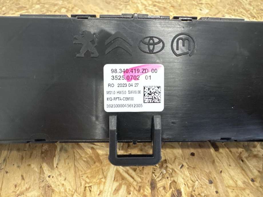 Varmeapparat betjening til Toyota Proace 2016-->> (Type II)  (98340419ZD|)