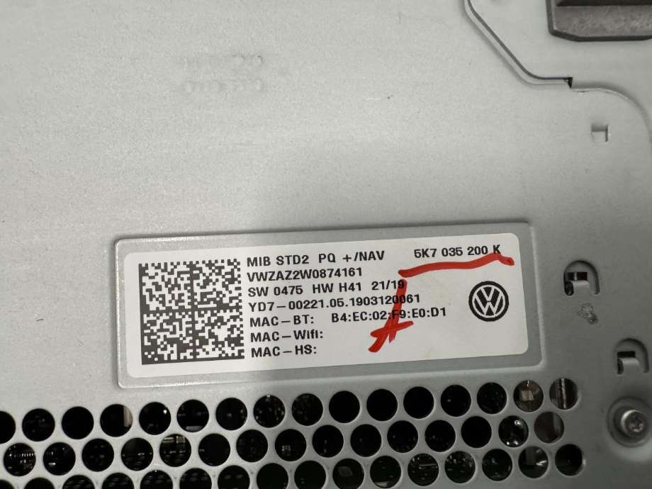 Bilstereo navigasjon skjerm til VW Caddy 2020-->> (Type IV) (5K7035200K|)